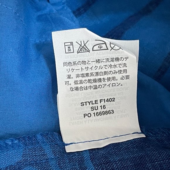 J. Crew Linen Patio Cropped Pant in Palm Blue Size 2 - Picture 12 of 12